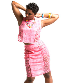 Pink Lace Two Piece