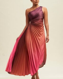 PRIMROSE LUXE PLEATED OMBRE DRESS