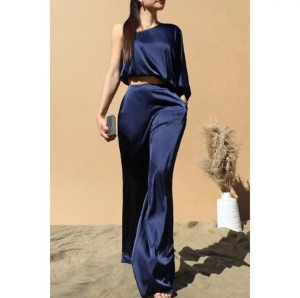 NAVY SATIN SET - Image 2