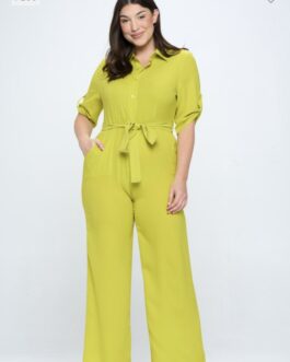 CURVY GIRLS LIME JUMPSUIT