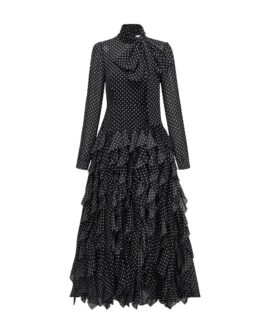 PRIMROSE LUXE AND POLKA DOTS MAXI DRESS